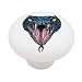 Snake Head Decorative High Gloss Ceramic Drawer Knob