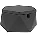 FREELOVE AIGUAN Concrete Ashtray, with Lid & Stainless Steel Liner, Geometric Cement Cigarette Ash Tray for Indoor or Outdoor Use, Patio, Office & Home(Dark Grey A)
