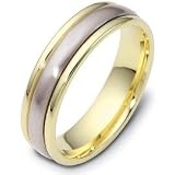 14 Karat 5mm Two-Tone Gold Designer SPINNING Wedding Band Ring