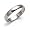 14k White Gold 4mm Plain Half Round Band, Size 4.5