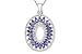 1 3/4 Carat Tanzanite Sterling Silver Pendant w/Chain