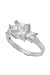 Sterling Silver Princess Cut 3 CZ Anniversary Ring