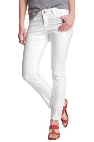 ESPRIT DE CORP Damen Jeans Normaler Bund, D01706, Gr. 29 (L&auml;nge 29 Inch), Wei&szlig; (886 white  Preisvergleich