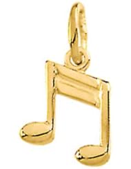 14K Yellow Musical Note Charm