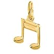 14K Yellow Musical Note Charm