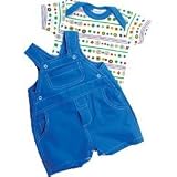Under The Nile Organic Cotton Poplin Overall With Tee - Bulls Eyes Print (Newborn-3 Months)