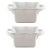 BIA Cordon Bleu Wavy 16-Ounce Square Bakers, Set of 2, White
