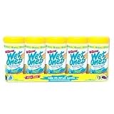 Wet Ones Citrus Scent Antibacterial Hand & Face Wipes, 48 Count Canister 5 Pack (Five Total Canisters)