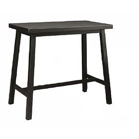 Carolina Cottage Antique Black Finish Asian Bar Table by visiondecor Furniture