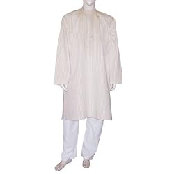 Yoga Clothing Cotton Embroidered Kurta Pajama Size L Chest : 42