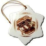 Hot Fudge Sundae Cake - 3 Inch Snowflake Porcelain Ornament Hot Fudge Sundae Cake - 3 Inch Snowflake Porcelain Ornament