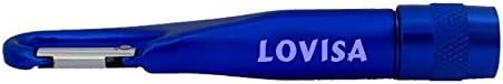 Carabiner Flashlight with text Lovisa (first name/surname/nickname)