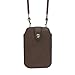 Tapp Collections Leather Neck Pouch for Phone (Style 2) - Brown
