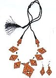 Ethnic Jewellery Necklace and Earing In Terracota Handmade Gifts