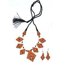 Ethnic Jewellery Necklace and Earing In Terracota Handmade Gifts