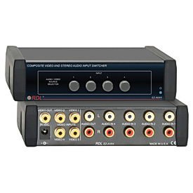 Radio Design Labs EZ-AVX4 Composite Video and Stereo Audio Input Switcher, 4x1