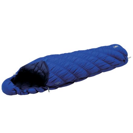 MontBell U.L. Super Spiral Hugger #5 Down Sleeping Bag: 40 Degree Blue Ridge, Long/Left Zip