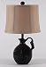Rustic Black Washed Pottery Pitcher Table Lamp