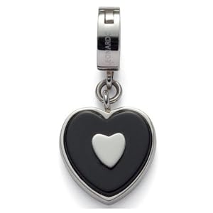 Leonardo Jewels Clipanhänger Herzl Darlin's Glas mit Edelstahlfassung schwarz 013106