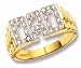 Newburys 9ct gold CZ DAD ring (6.2g )