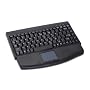 SolidTek KB-540BU (ACK-540U) - USB Mini portable Keyboard W/Touchpad, 88keys, Wired (Black)