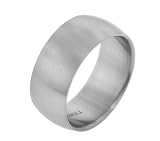10mm Wide Mens Titanium Brushed Satin Wedding Band Ring (Size 8,9,10,11,12,13)