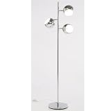 DESIGN LOUNGE 3 KUGEL STEHLAMPE von DESIGN DELIGHTS retro leuchte silber standlampe