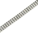 Lds 2 Row Round Rolex Style Diamond Bracelet 5.00cttw