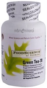 Green Tea-70, Decaffeinated, 60 Veggie Capsules by FoodScience