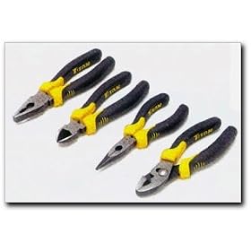 Titan 18404 4-Piece Plier Set With TPR Grips