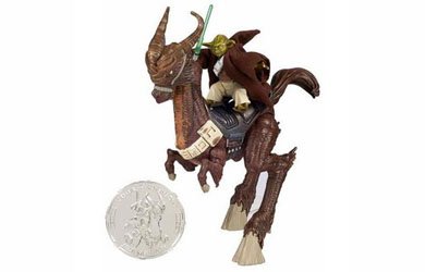 Star Wars Basic Figure Yoda with Kybuck