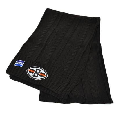 NFL Cleveland Browns Cable Knit Alternate Logo Brown Orange Scarf Womens Ladies
