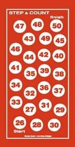 8' X 4' Counting Mats   Numbers 26 to 50   Sports Games