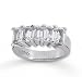 18k White Gold 5 Stone 5Ct Diamond Anniversary Band