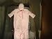 Bt81bpbk, Baby Pink Chenille Bunting Sweater, Hat and Matching Blanket Wih Rosebuds