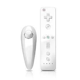 Solid State White Design Skin Decal Sticker for the Nintendo Wii Nunchuk + Remote Controller