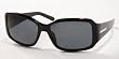 PRADA SPR14HS 1AB1A1 GLOSS BLACK PLASTIC GRAY LENS SUNGLASSES