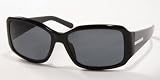 PRADA SPR14HS 1AB1A1 GLOSS BLACK PLASTIC GRAY LENS SUNGLASSES