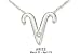14K White Gold Diamond Aries Pendant w/Chain