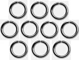 6mm Open- GUN Metal- Jump Rings- 19g. Q.100