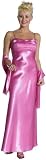 Romantic Spaghetti Straps Beaded Bust Crepe Back Long Satin Evening Dress + Matching Scarf.