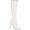 white stretch pu w/zipper