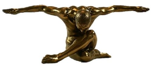 MEDITATION Bronze Art Gallery Nude Male Sculpture NEW! Gay Int Gift