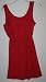 Self Esteem Junior's/Women's Cinched Ruffled Dress (Large, Spanish Red)
