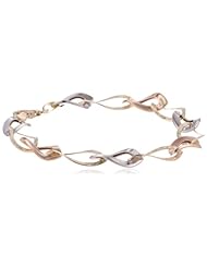 14k Tri-Color Gold Link Bracelet, 7.5"