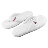MLB Los Angeles Angels of Anaheim Ladies White Plush Thong Slippers (9/10)