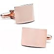 Engravable Curved Rose Gold Cufflinks