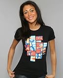 Paul Frank The Mondrian Peakaboo T-shirt in Black,T-shirts for Women