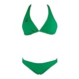 8001 2pc Bikini Set Green with Rhinestone Cherry