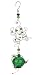 Red Carpet Studios Crystal Dreams Hummingbird Feeder, Green Glass with Frog, 27-Inch Long